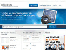 Tablet Screenshot of infosdesite.fr